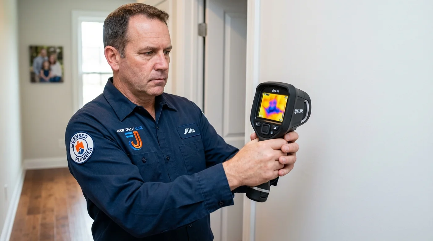 Thermal imaging leak detection by Johns Plumbing LLC in Casey